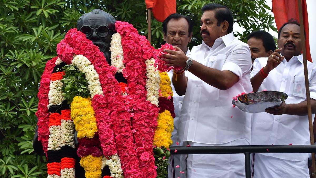 Palaniswami pays tributes to Periyar The Hindu